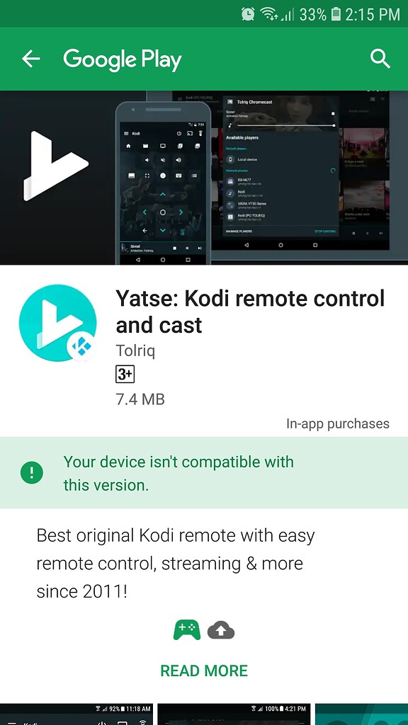 Google Play Store, your device is not compatible with this version